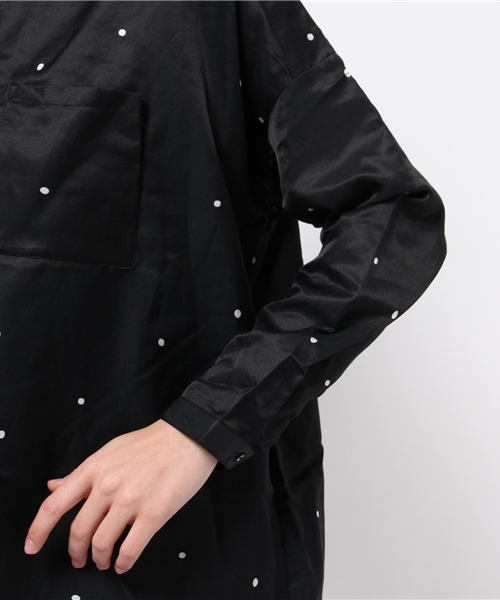 CIAOPANIC（チャオパニック）の「【Ciaopanic】　綿シルクドットOP（ワンピース・レディース・ネイビー/ブラック・FREE）」の7枚目の写真