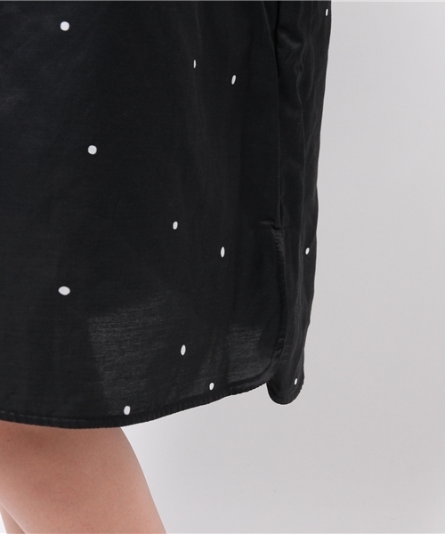 CIAOPANIC（チャオパニック）の「【Ciaopanic】　綿シルクドットOP（ワンピース・レディース・ネイビー/ブラック・FREE）」の9枚目の写真