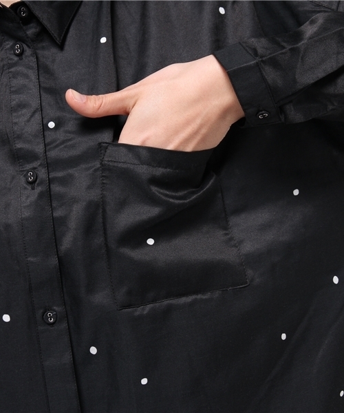 CIAOPANIC（チャオパニック）の「【Ciaopanic】　綿シルクドットOP（ワンピース・レディース・ネイビー/ブラック・FREE）」の10枚目の写真