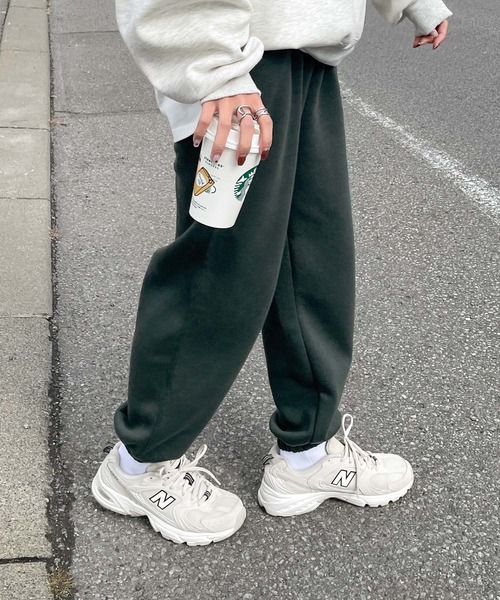 Chillfar（チルファー）の「スウェットパンツ（スウェットパンツ・レディース・ブラック/ダークグリーン/ネイビー/ブラウン/オートミール/杢グレー/ホワイト/チャコール・FREE）」の7枚目の写真