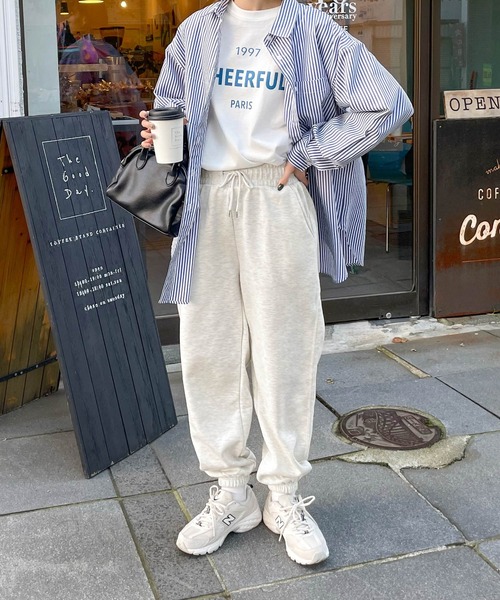 Chillfar（チルファー）の「スウェットパンツ（スウェットパンツ・レディース・ブラック/ダークグリーン/ネイビー/ブラウン/オートミール/杢グレー/ホワイト/チャコール・FREE）」の19枚目の写真