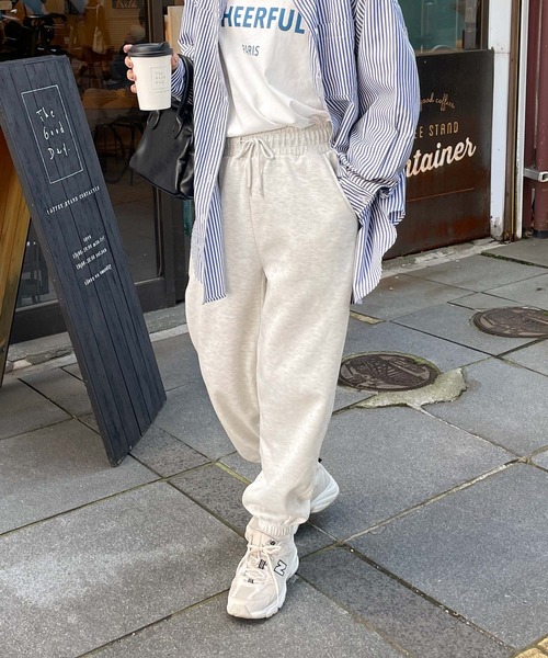 Chillfar（チルファー）の「スウェットパンツ（スウェットパンツ・レディース・ブラック/ダークグリーン/ネイビー/ブラウン/オートミール/杢グレー/ホワイト/チャコール・FREE）」の17枚目の写真