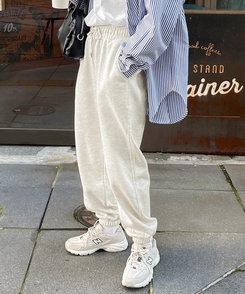 Chillfar（チルファー）の「スウェットパンツ（スウェットパンツ・レディース・ブラック/ダークグリーン/ネイビー/ブラウン/オートミール/杢グレー/ホワイト/チャコール・FREE）」の15枚目の写真