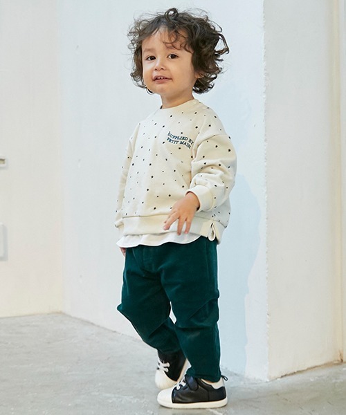 petit main(プティマイン)の「コーデュロイテーパードパンツ(その他パンツ・キッズ・ブルーグリーン/キャメル/ブラック/ライトベージュ・110cm/120cm/80cm/130cm/100cm/90cm)」の1枚目の写真