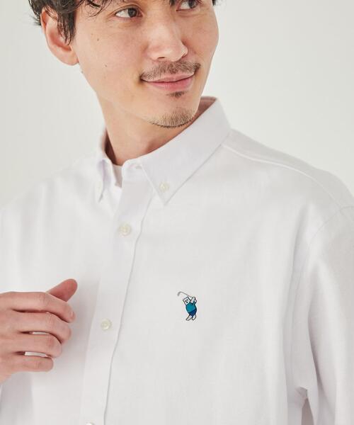 coen（コーエン）の「The M&M Store（ザ・ミックス＆マッチストア）コラボ　ベアー刺繍オックスボタンダウンシャツ（シャツ/ブラウス・メンズ・ライトブルー/ホワイト/イエロー・S/M/L/XL）」の8枚目の写真
