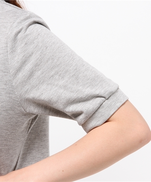 one after another NICE CLAUP（ワンアフターアナザーナイスクラップ）の「【ナイスクラップ】襟付プルオーバー（Tシャツ/カットソー・レディース・トップグレー/ネイビー/ストライプ・FREE）」の10枚目の写真