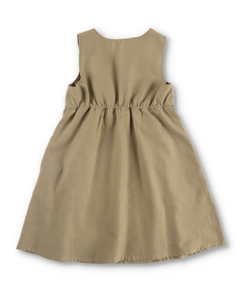 BRANSHES（ブランシェス）の「チェック柄 / 無地 ジャンパースカート（ワンピース・キッズ・キャメル/グレー・90/120/150/110/100/140/130）」の11枚目の写真