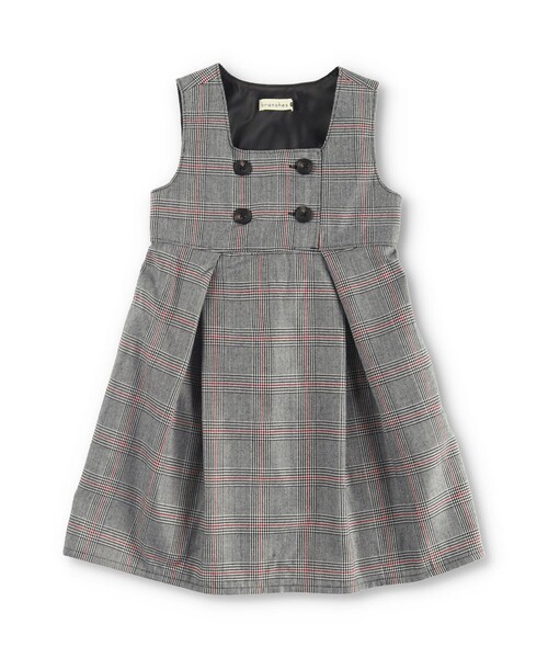 BRANSHES（ブランシェス）の「チェック柄 / 無地 ジャンパースカート（ワンピース・キッズ・キャメル/グレー・90/120/150/110/100/140/130）」の20枚目の写真