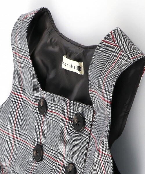 BRANSHES（ブランシェス）の「チェック柄 / 無地 ジャンパースカート（ワンピース・キッズ・キャメル/グレー・90/120/150/110/100/140/130）」の22枚目の写真