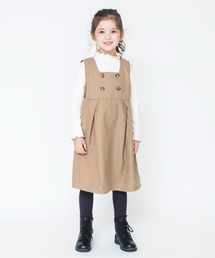 BRANSHES | チェック柄 / 無地 ジャンパースカート(ワンピース)