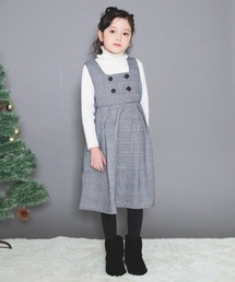 BRANSHES | チェック柄 / 無地 ジャンパースカート(ワンピース)