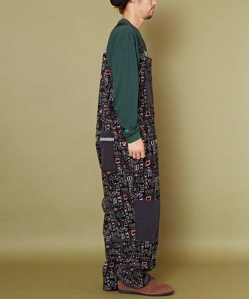 チャイハネ（チャイハネ）の「【チャイハネ】Amina×grn ヘキソナMEN'Sサロペット（サロペット/オーバーオール・メンズ・ライトブルー/ベージュ/ブラック・FREE）」の7枚目の写真