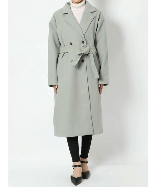 dazzlin(ダズリン)の「ベーシックチェスターコート(チェスターコート・レディース・アイボリー/モカ/ブラック/ブルー・FREE)」の4枚目の写真