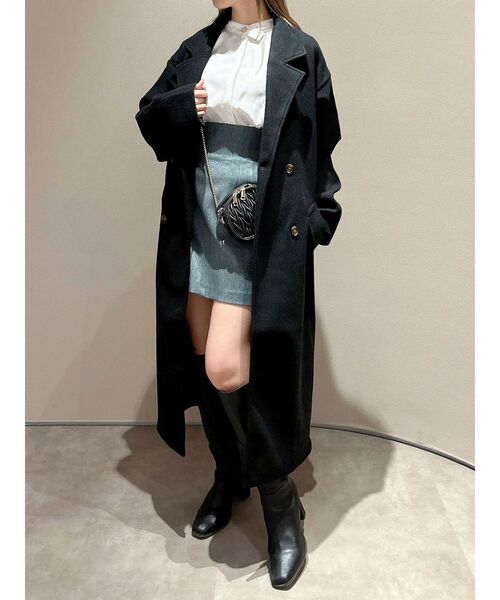 dazzlin(ダズリン)の「ベーシックチェスターコート(チェスターコート・レディース・アイボリー/モカ/ブラック/ブルー・FREE)」の8枚目の写真