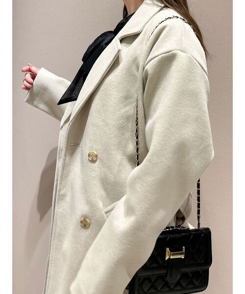 dazzlin(ダズリン)の「ベーシックチェスターコート(チェスターコート・レディース・アイボリー/モカ/ブラック/ブルー・FREE)」の11枚目の写真