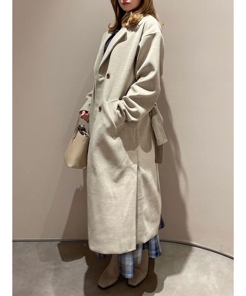 dazzlin(ダズリン)の「ベーシックチェスターコート(チェスターコート・レディース・アイボリー/モカ/ブラック/ブルー・FREE)」の16枚目の写真