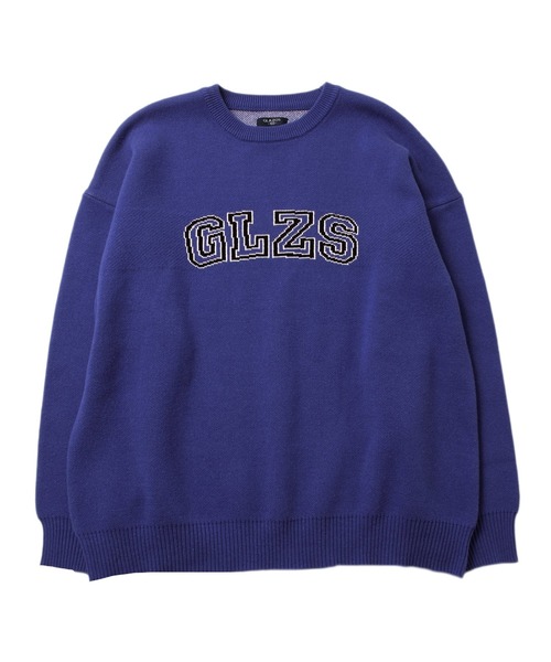 GLAZOS(グラソス)の「ジャガード編み・ロゴニット【マシンウォッシャブル】(ニット/セーター・キッズ・ブルー/エンジ・140cm/150cm/160cm/170cm)」の3枚目の写真