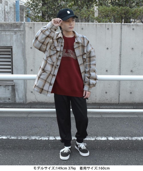 GLAZOS(グラソス)の「ジャガード編み・ロゴニット【マシンウォッシャブル】(ニット/セーター・キッズ・ブルー/エンジ・140cm/150cm/160cm/170cm)」の9枚目の写真