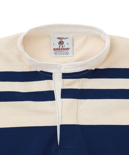 BARBARIAN × BEAMS LIGHTS ラガーシャツ カナダ製 M Barbarian（バーバリアン）の「BARBARIAN × BEAMS LIGHTS / 別注