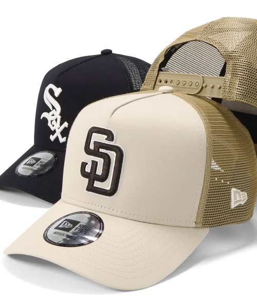 NEW ERA(ニューエラ)の「ニューエラ メッシュキャップ 9FORTYA-Frame MLB(キャップ・メンズ・ベージュ系その他/ベージュ/ブラック/ネイビー・FREE)」の4枚目の写真