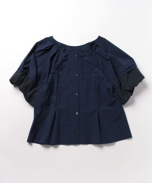 Re.Verofonna(ヴェロフォンナ)の「2WAYネックバルーン袖ブラウス(シャツ/ブラウス・レディース・ホワイト/ラベンダー/ネイビー・MEDIUM)」の4枚目の写真