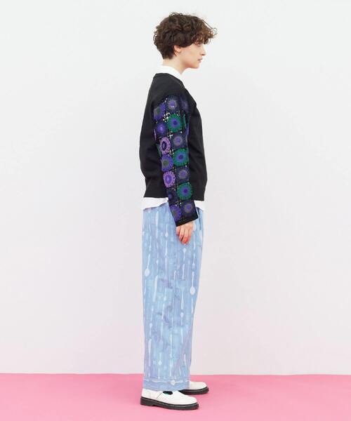 FRAPBOIS（フラボア）の「クロッシェスリーブ プルオーバーニット（ニット/セーター・レディース・ブラック/オフホワイト・1）」の19枚目の写真