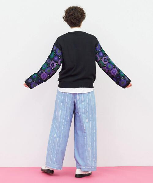 FRAPBOIS（フラボア）の「クロッシェスリーブ プルオーバーニット