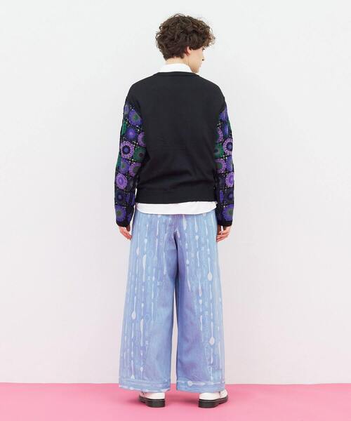 FRAPBOIS（フラボア）の「クロッシェスリーブ プルオーバーニット（ニット/セーター・レディース・ブラック/オフホワイト・1）」の21枚目の写真