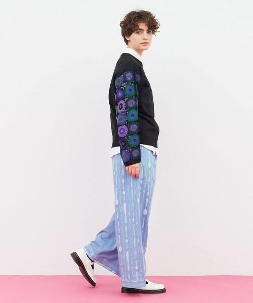 17600円 FRAPBOIS クロッシェ スリーブ プルオーバーニット FRAPBOIS（フラボア）の「クロッシェスリーブ プルオーバーニット