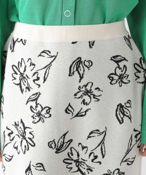 LEPSIM（レプシィム）の「12ゲージ花柄ニットナロースカート 179944