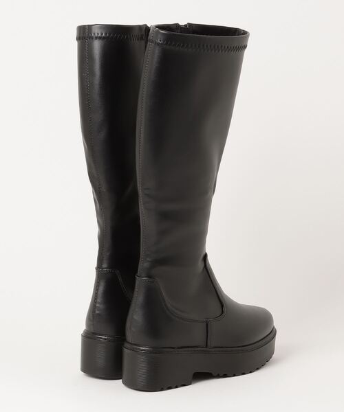 セール】軽量厚底 ストレッチトラックソールロングブーツ（ブーツ