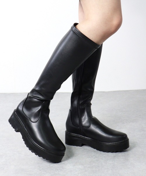 HUNTER イエロー ロングブーツ バックル付き 人気カラー HUNTER