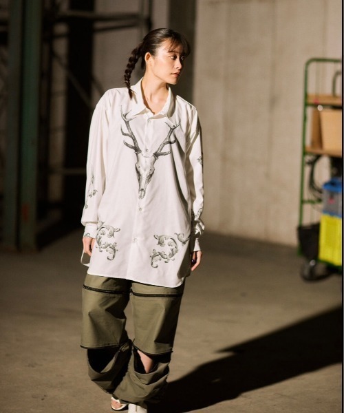 0658（ゼロロクゴーハチ）の「0658/ゼロロクゴーハチ/Tattoo art shirt（シャツ/ブラウス・レディース・ホワイト・F）」の7枚目の写真