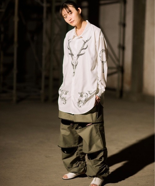 0658（ゼロロクゴーハチ）の「0658/ゼロロクゴーハチ/Tattoo art shirt（シャツ/ブラウス・レディース・ホワイト・F）」の4枚目の写真