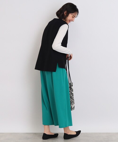 DRESKIP（ドレスキップ）の「◇麻混ヘリンボーンVネックベスト