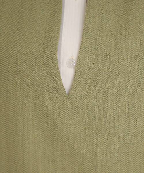 DRESKIP(ドレスキップ)の「◆麻混ヘリンボーンVネックベスト(ベスト・レディース・ブラック/オフホワイト/ライトグリーン・02/03)」の17枚目の写真