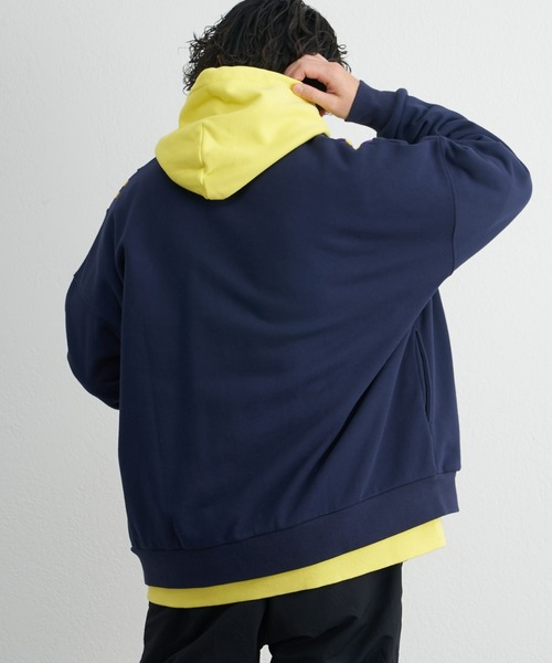 CIAOPANIC TYPY（チャオパニックティピー）の「【GEM SPORTSWEAR/ジェムスポーツウェア】ラインリブ切替スウェットスタジャン（スタジャン・メンズ・グレー/ブルー・ONE SIZE）」の17枚目の写真