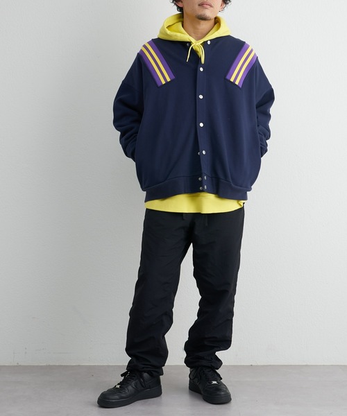 CIAOPANIC TYPY（チャオパニックティピー）の「【GEM SPORTSWEAR/ジェムスポーツウェア】ラインリブ切替スウェットスタジャン（スタジャン・メンズ・グレー/ブルー・ONE SIZE）」の20枚目の写真