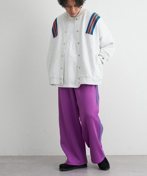 CIAOPANIC TYPY（チャオパニックティピー）の「【GEM SPORTSWEAR/ジェムスポーツウェア】ラインリブ切替スウェットスタジャン（スタジャン・メンズ・グレー/ブルー・ONE SIZE）」の10枚目の写真