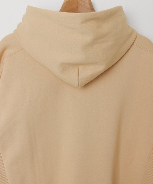 andme（アンドミー）の「裏毛カレッジエンブロイダリーロゴ長袖スウェットパーカー（パーカー・レディース・ホワイト/ブラック/ベージュ/グレー/オートミール・M/L）」の13枚目の写真