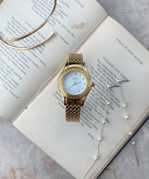 Three Four Time(スリーフォータイム)の「チェーン風バングルウォッチ / 時計(アナログ腕時計・レディース・シルバー/ゴールド・FREE)」の9枚目の写真