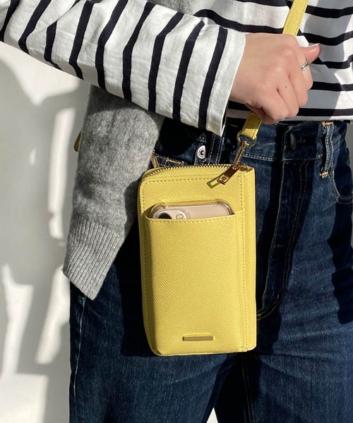 girl(ガール)の「スマホミニウォレットマルチショルダーバッグ(ショルダーバッグ・レディース・ブラック/アイボリー/スカイブルー/イエロー・FREE)」の4枚目の写真