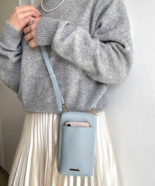girl(ガール)の「スマホミニウォレットマルチショルダーバッグ(ショルダーバッグ・レディース・ブラック/アイボリー/スカイブルー/イエロー・FREE)」の1枚目の写真