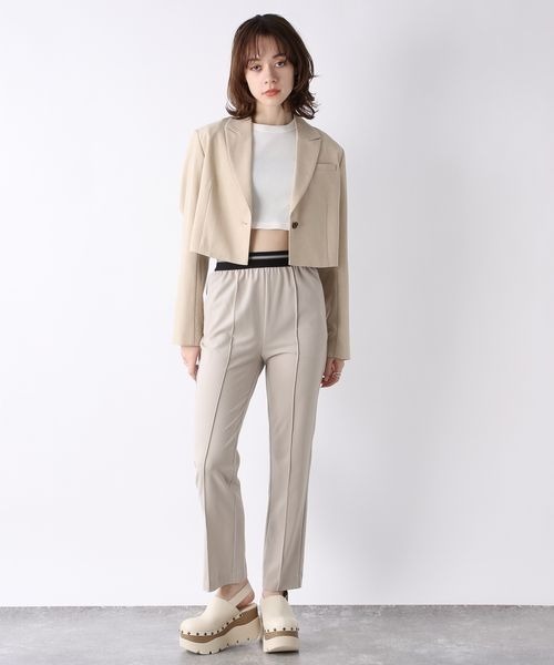 なてさな JEANASIS（ジーナシス）の「ウエストラインイージーパンツ