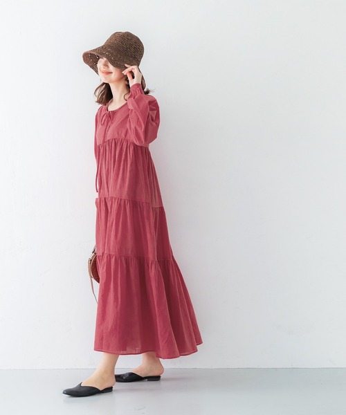 COCOsovティアードワンピース ヒトデ柄ティアードワンピース（ワンピース）｜coca（coca