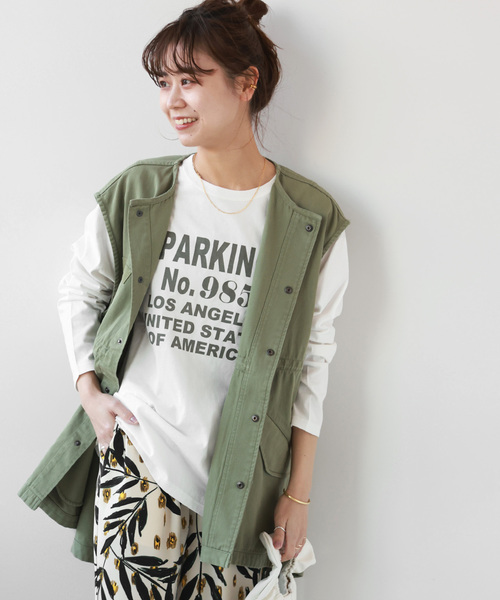 JOURNAL STANDARD relume(ジャーナルスタンダード レリューム)の「PARKINGロゴロングスリーブTEE(Tシャツ/カットソー・レディース・ホワイト/ホワイト系その他・FREE)」の1枚目の写真