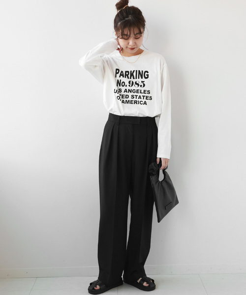 JOURNAL STANDARD relume(ジャーナルスタンダード レリューム)の「PARKINGロゴロングスリーブTEE(Tシャツ/カットソー・レディース・ホワイト/ホワイト系その他・FREE)」の13枚目の写真
