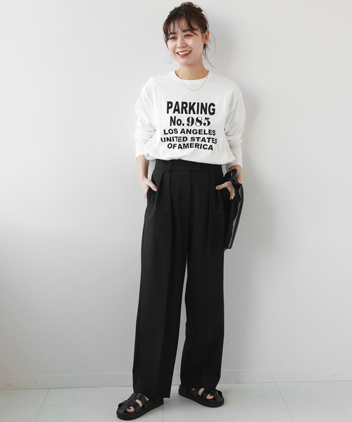 JOURNAL STANDARD relume(ジャーナルスタンダード レリューム)の「PARKINGロゴロングスリーブTEE(Tシャツ/カットソー・レディース・ホワイト/ホワイト系その他・FREE)」の14枚目の写真