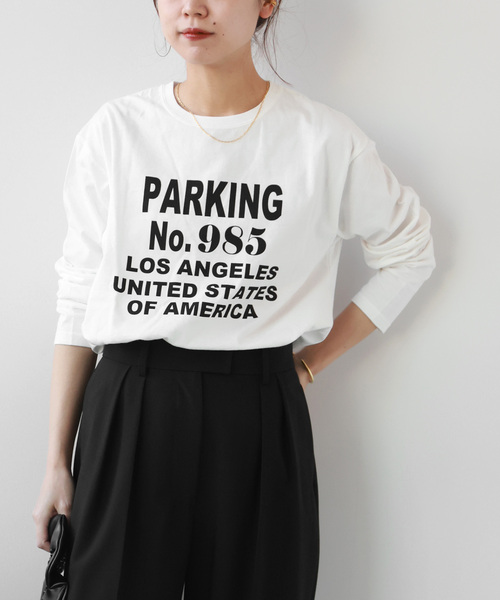 JOURNAL STANDARD relume(ジャーナルスタンダード レリューム)の「PARKINGロゴロングスリーブTEE(Tシャツ/カットソー・レディース・ホワイト/ホワイト系その他・FREE)」の17枚目の写真