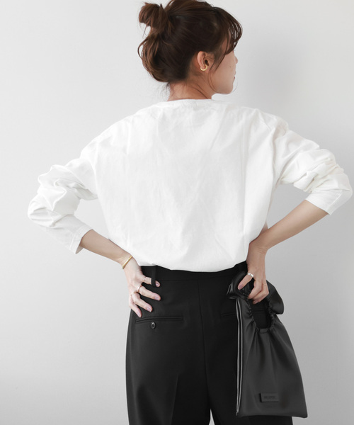 JOURNAL STANDARD relume(ジャーナルスタンダード レリューム)の「PARKINGロゴロングスリーブTEE(Tシャツ/カットソー・レディース・ホワイト/ホワイト系その他・FREE)」の18枚目の写真